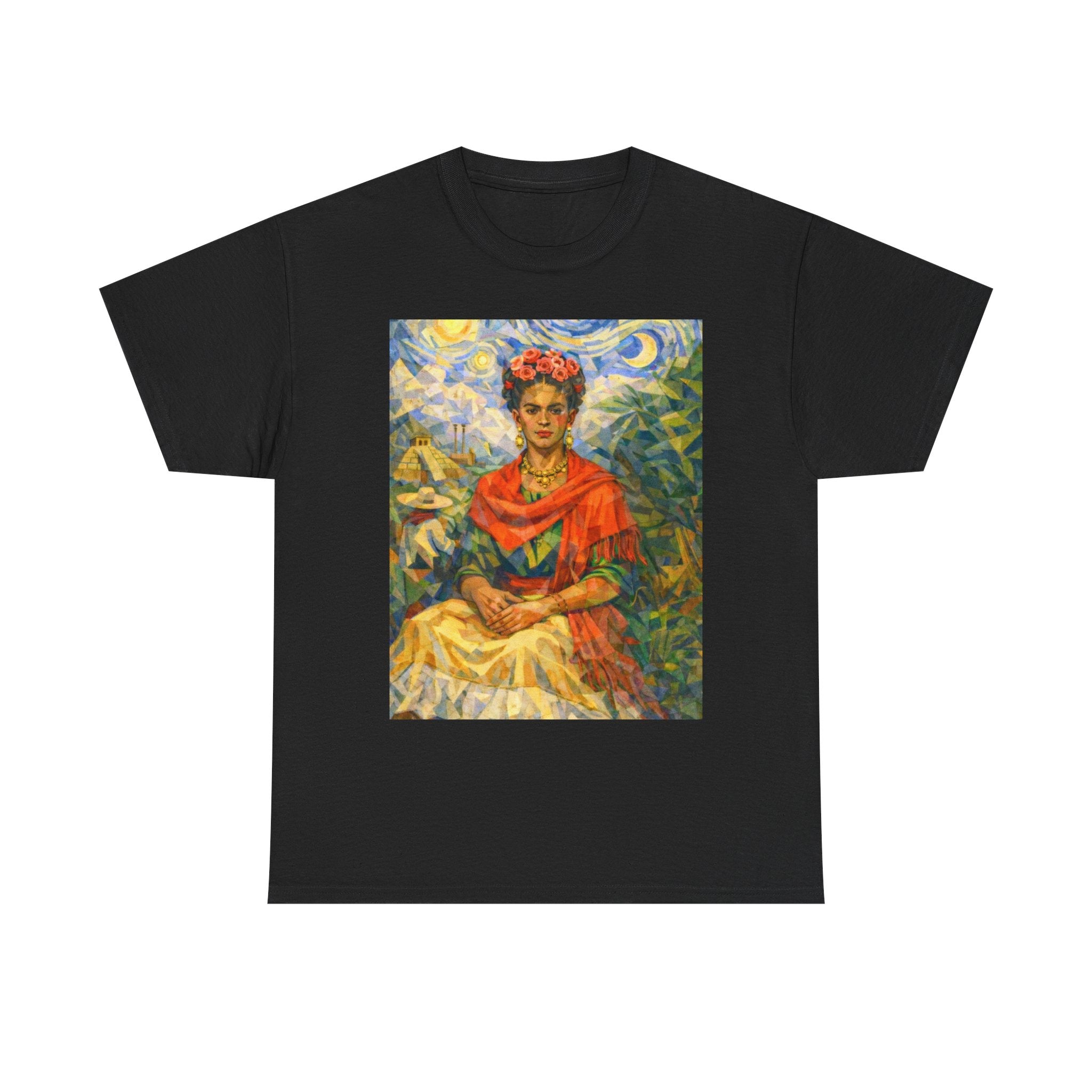 Art Portrait Tee — Colorful Vintage Style Graphic T-Shirt