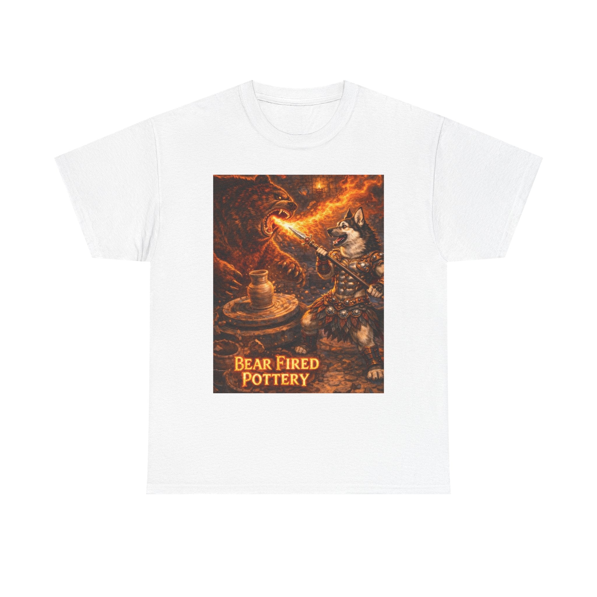 Bear Fired Pottery T-Shirt — Fantasy Bear Potter Illustration Tee
