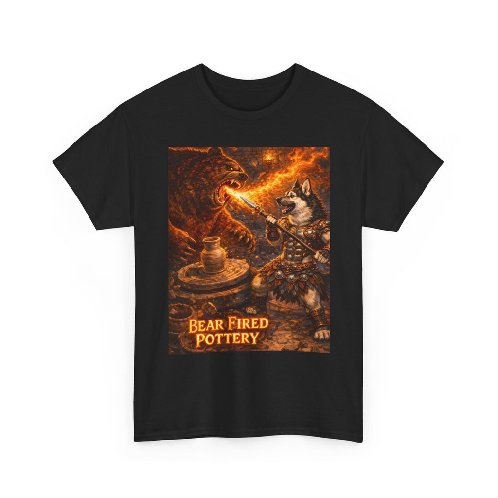 Bear Fired Pottery T-Shirt — Fantasy Bear Potter Illustration Tee