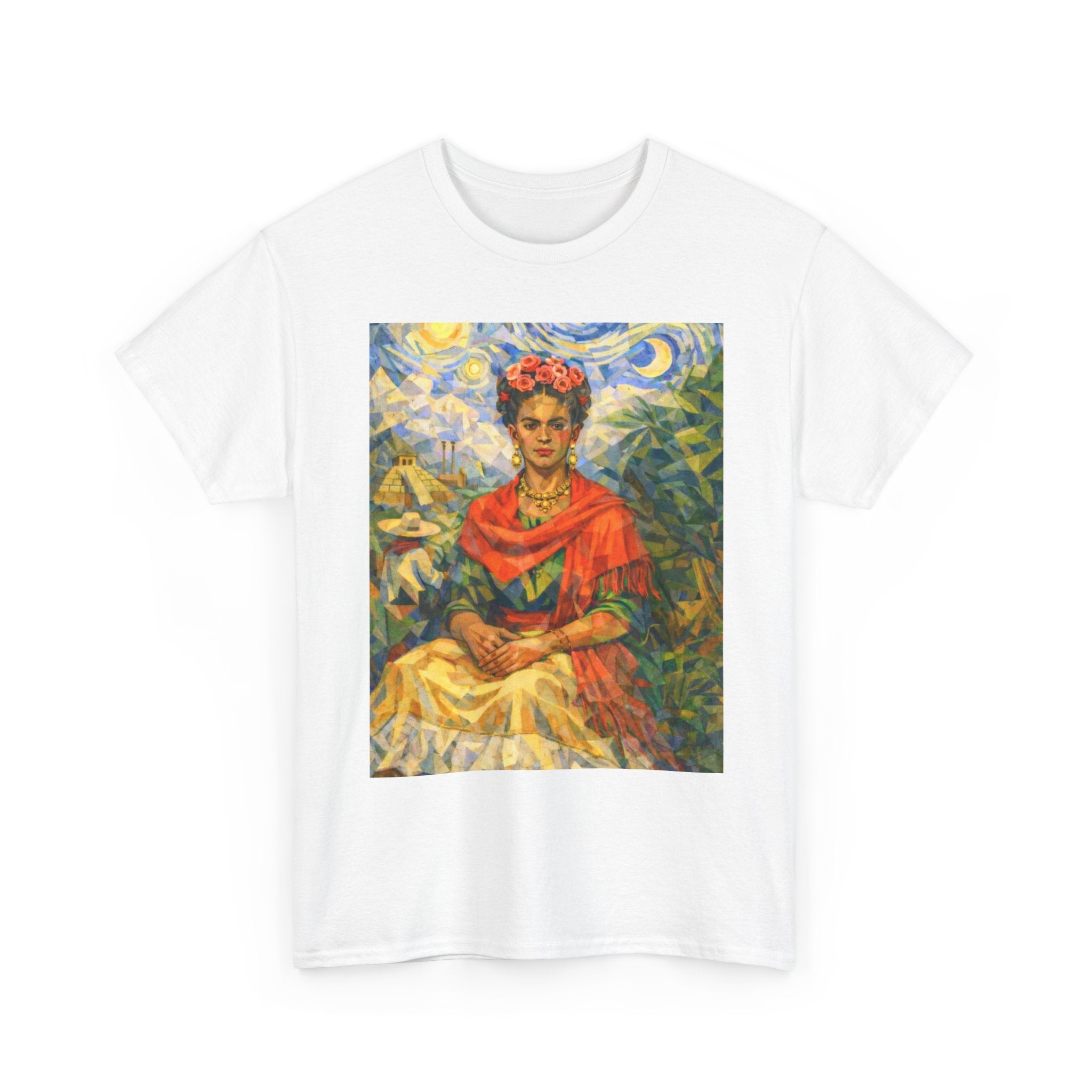 Art Portrait Tee — Colorful Vintage Style Graphic T-Shirt