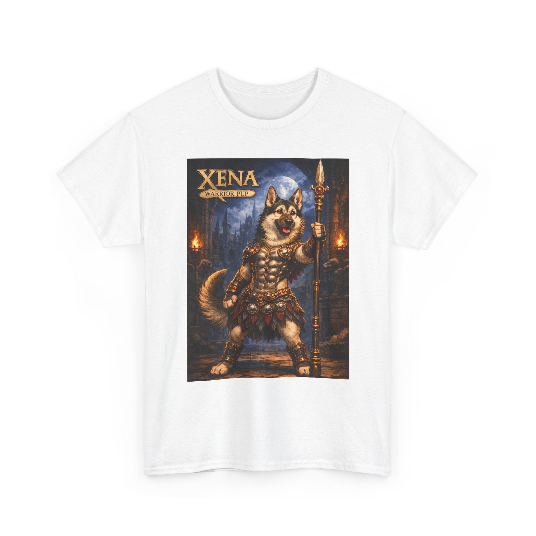Xena Warrior Dog T-Shirt — Viking Husky Fantasy Tee