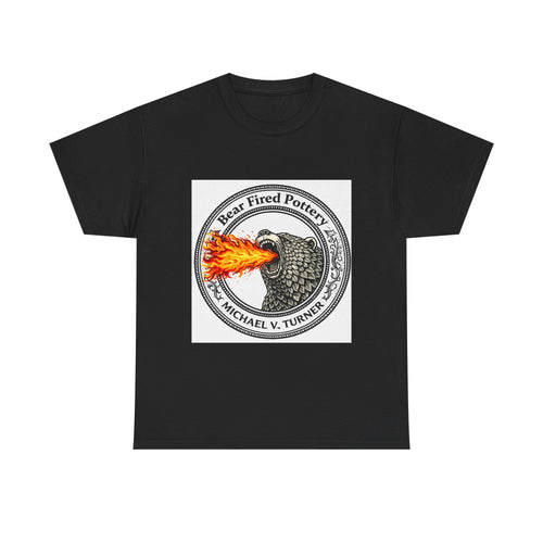 Bear-Fired Pottery Logo T-Shirt — Flaming Bear Ceramic Artist Tee