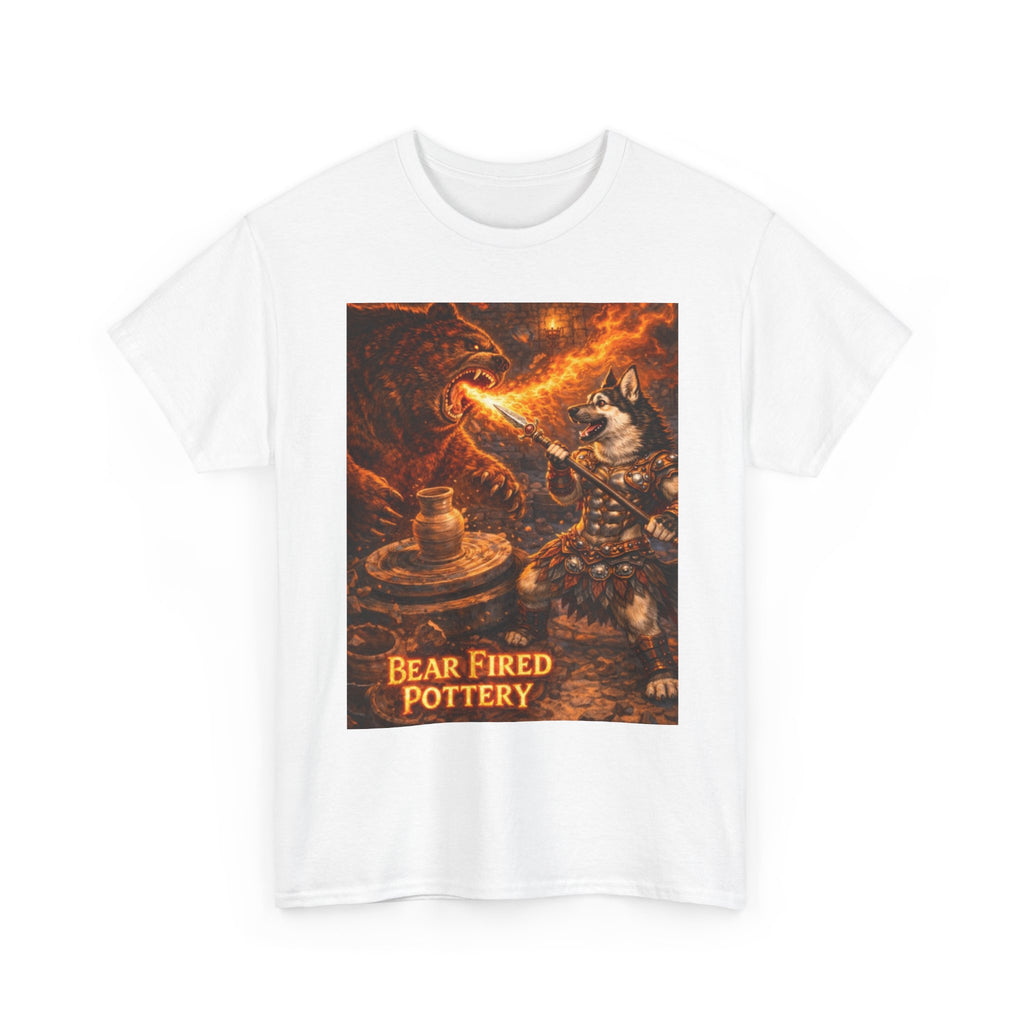 Bear Fired Pottery T-Shirt — Fantasy Bear Potter Illustration Tee