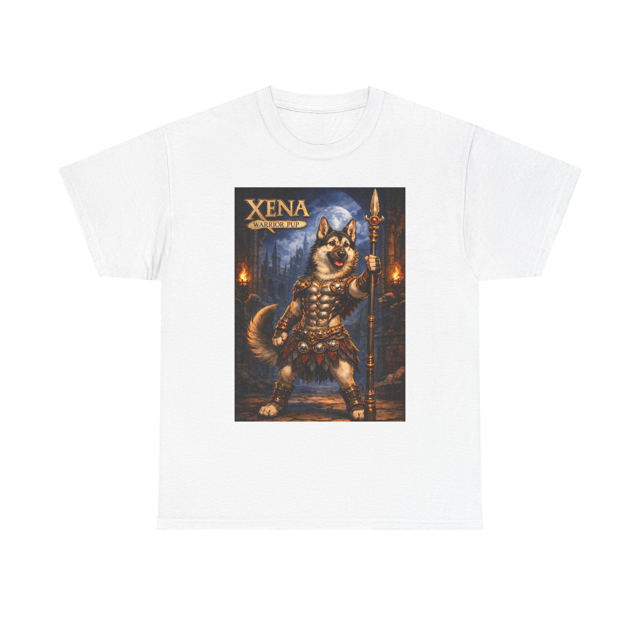 Xena Warrior Dog T-Shirt — Viking Husky Fantasy Tee