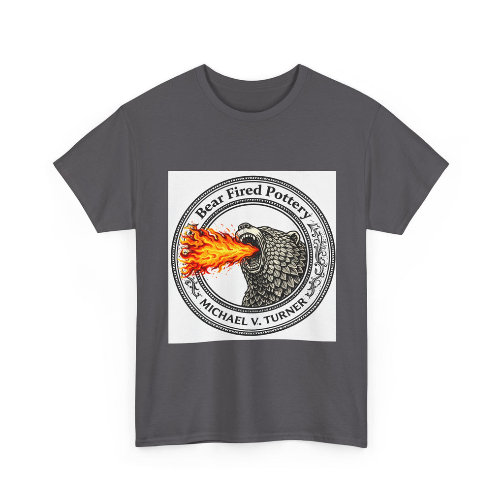 Bear-Fired Pottery Logo T-Shirt — Flaming Bear Ceramic Artist Tee