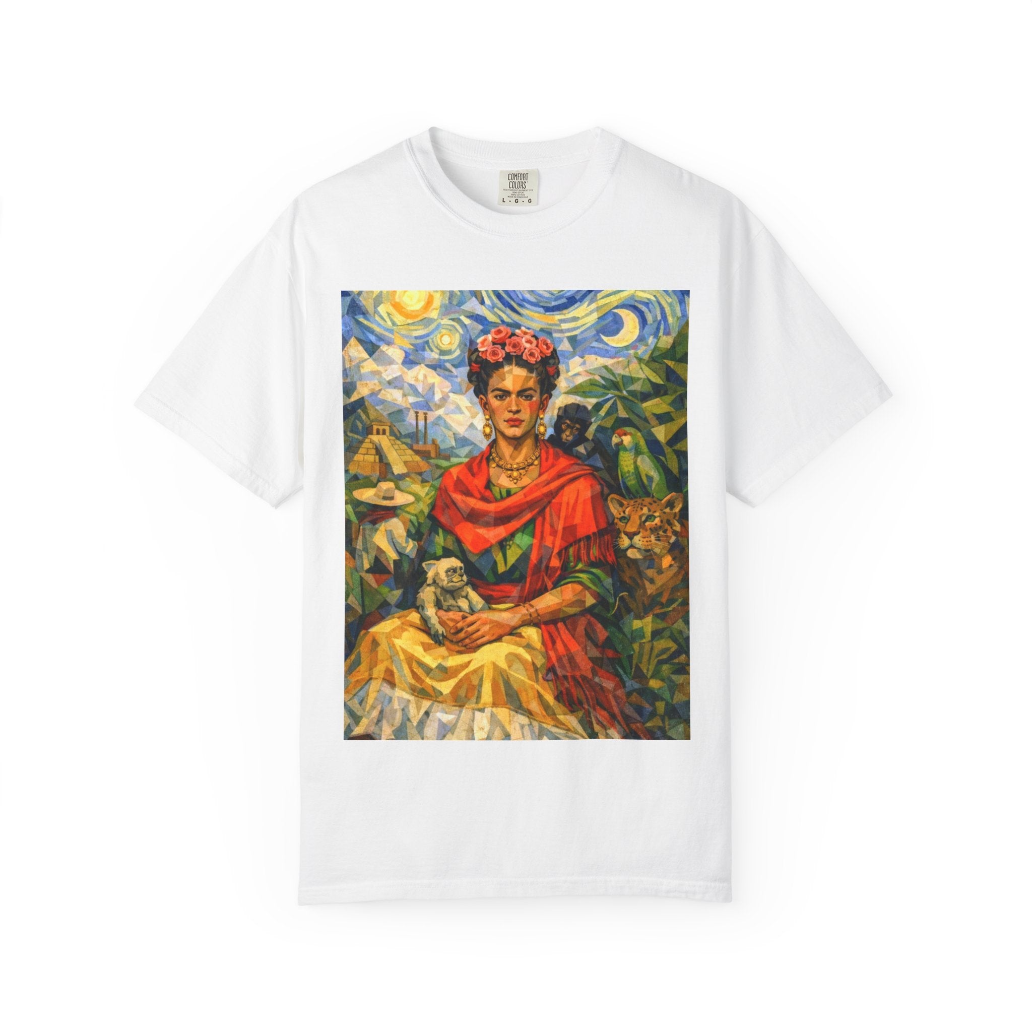 Frida Kahlo Portrait T-shirt | Colorful Surrealist Art Tee