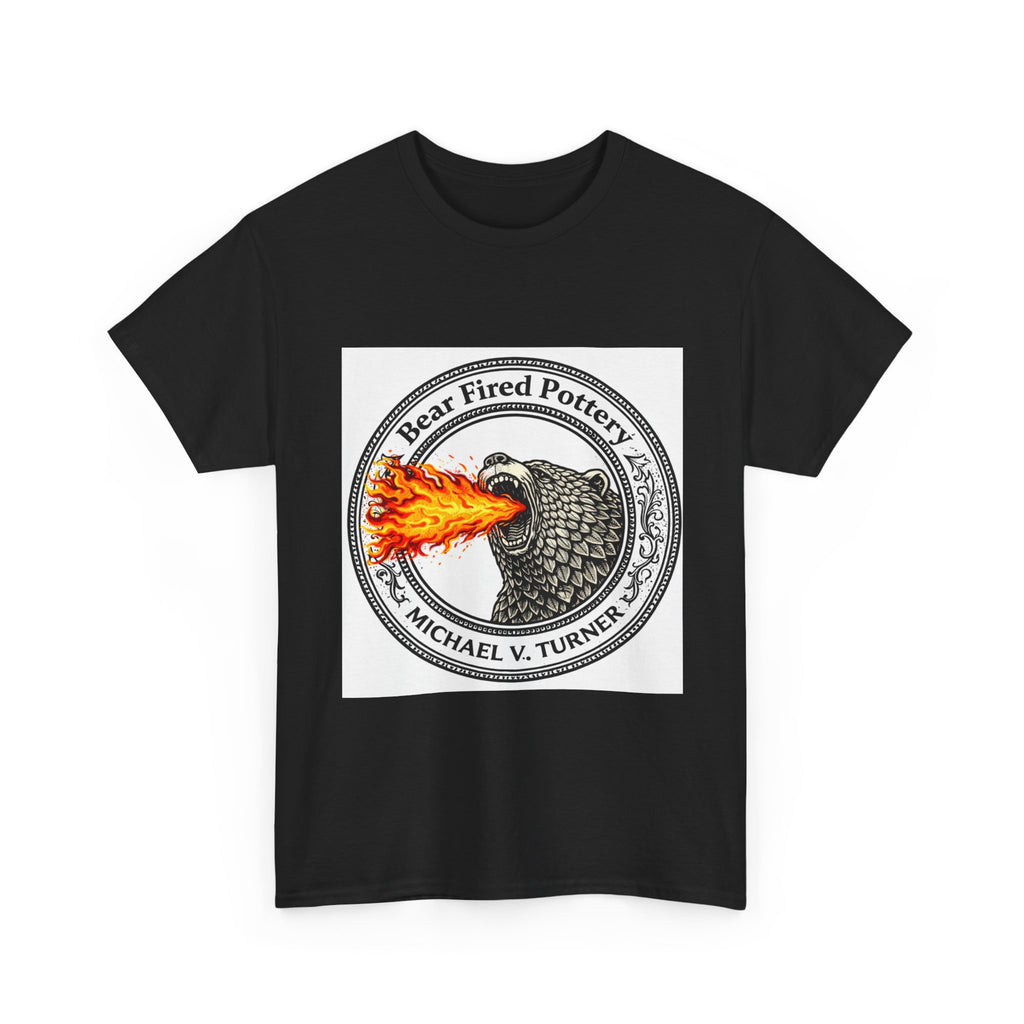 Bear-Fired Pottery Logo T-Shirt — Flaming Bear Ceramic Artist Tee