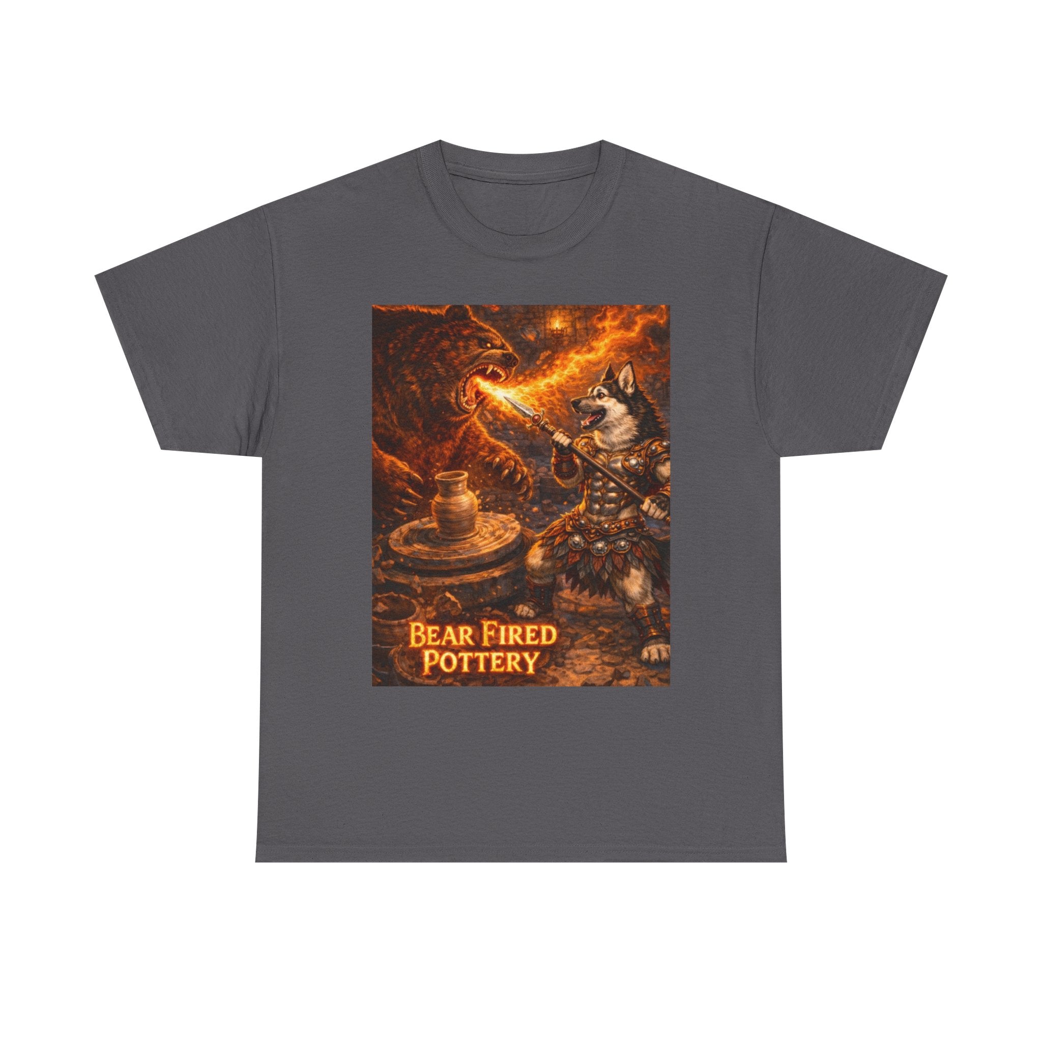 Bear Fired Pottery T-Shirt — Fantasy Bear Potter Illustration Tee
