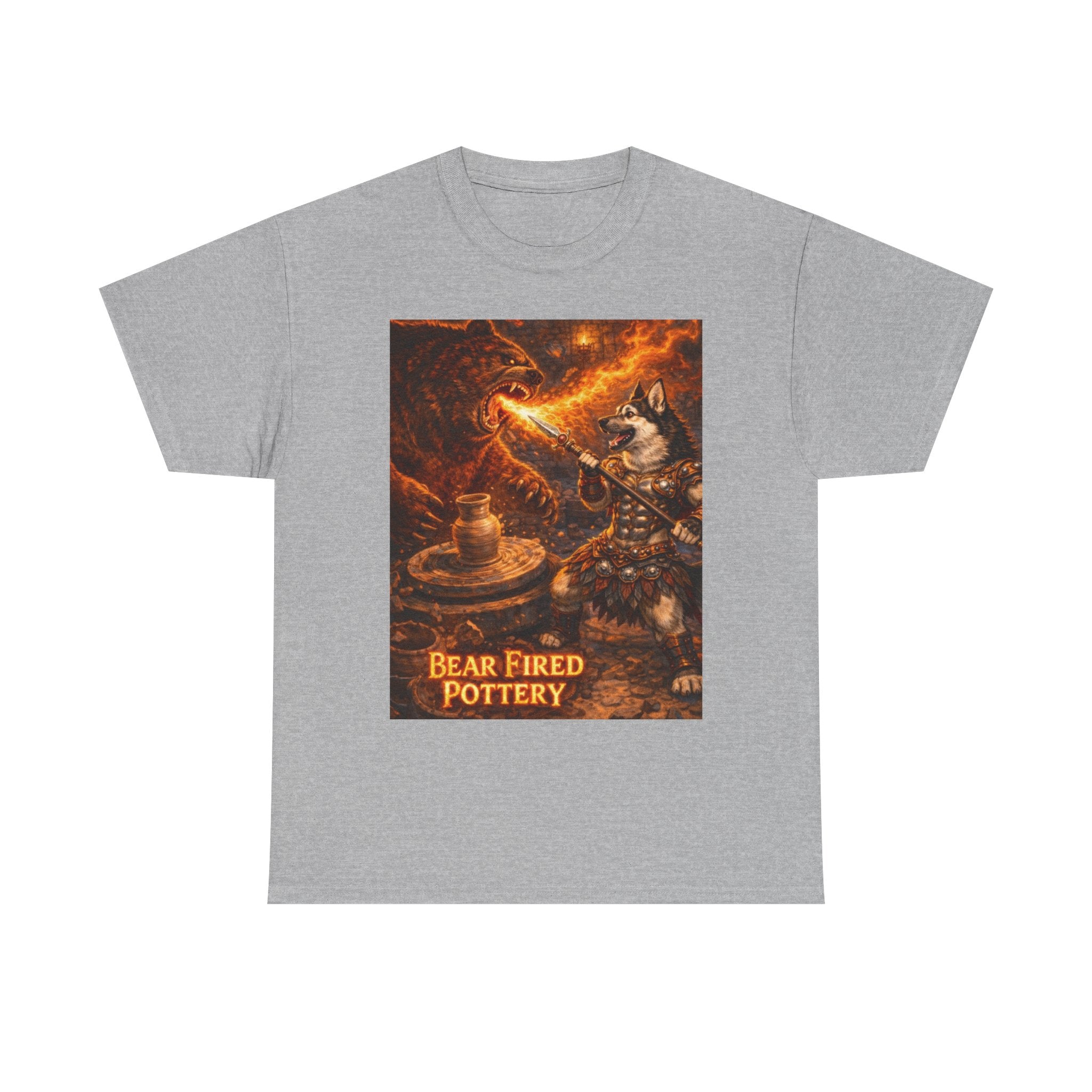 Bear Fired Pottery T-Shirt — Fantasy Bear Potter Illustration Tee