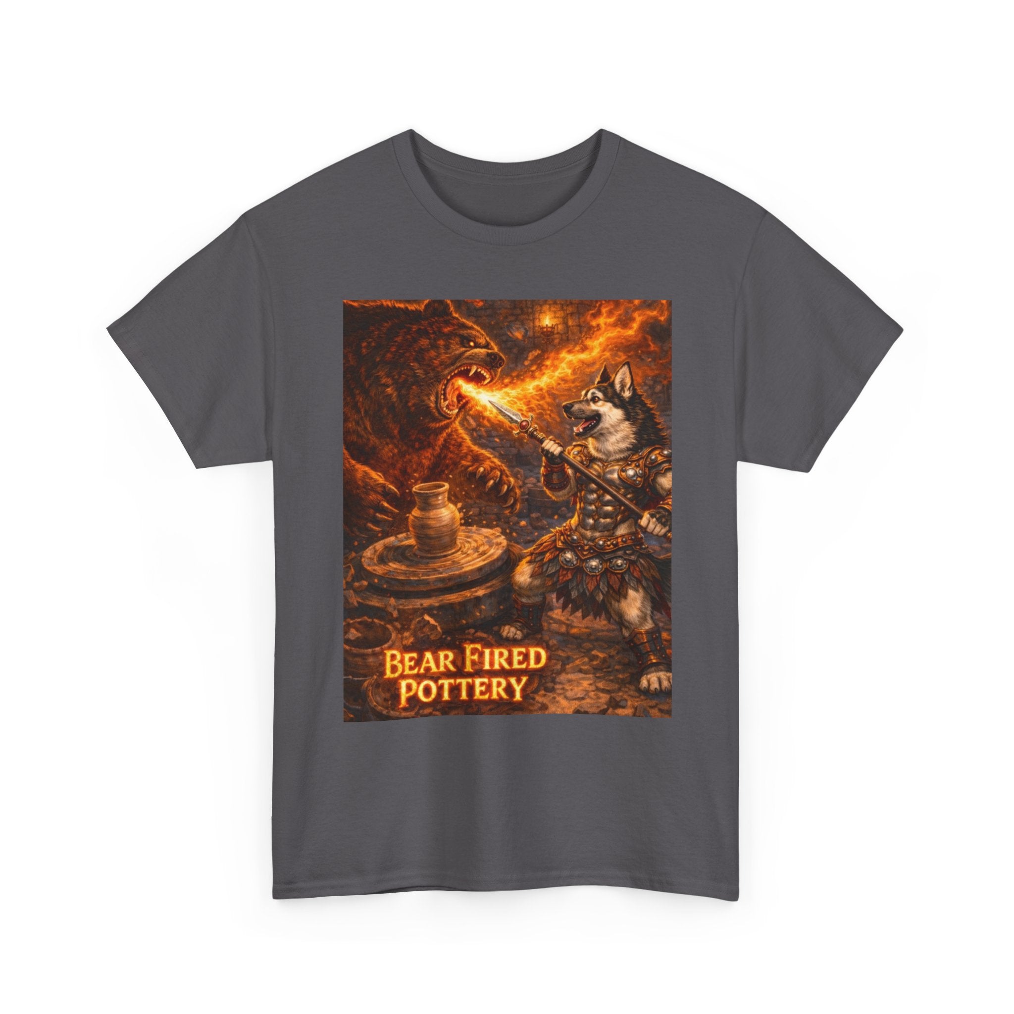 Bear Fired Pottery T-Shirt — Fantasy Bear Potter Illustration Tee