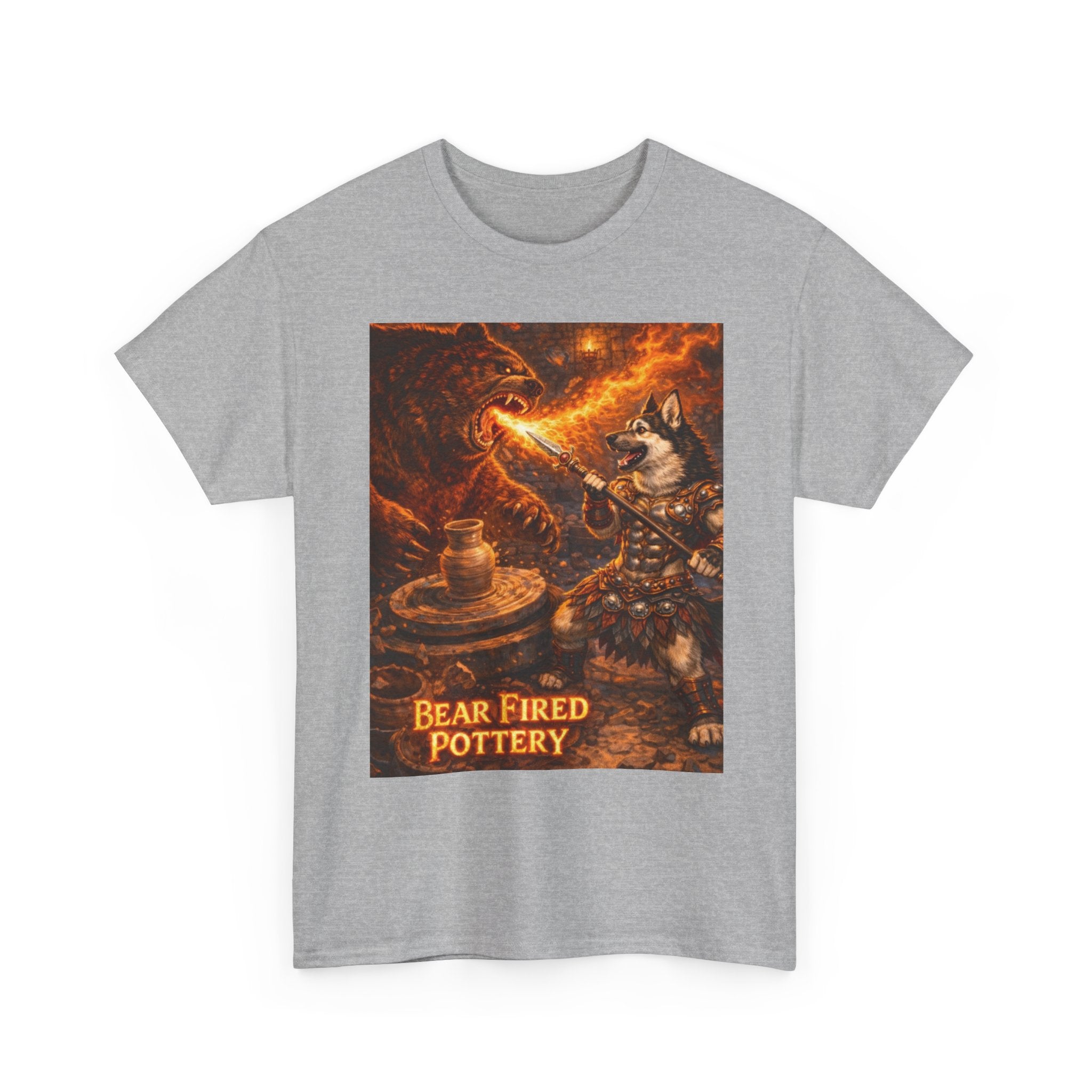 Bear Fired Pottery T-Shirt — Fantasy Bear Potter Illustration Tee